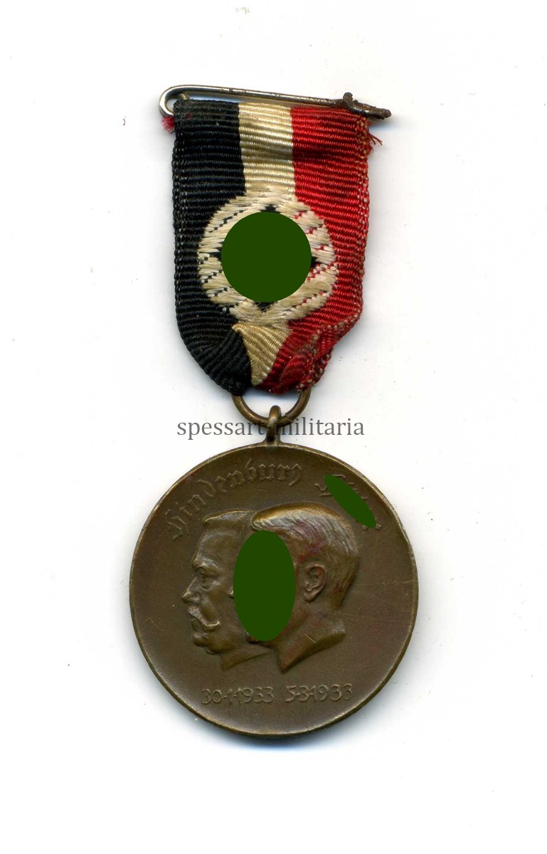 img018z Hindenburg Hitler Medaille 30.1.1933 - 5.3.1933 – Bild 1