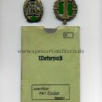 Wehrpass eines Unteroffiziers aus Marburg mit DRL Bronze und SA Wehrsportabzeichen Bronze