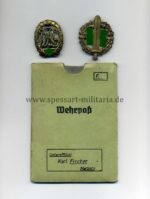 Wehrpass eines Unteroffiziers aus Marburg mit DRL Bronze und SA Wehrsportabzeichen Bronze
