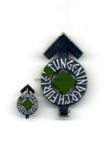 HJ-Leistungsabzeichen in Schwarz mit Miniatur Hst. RZM M1/36 mit Verleihungsnummer