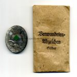 Verwundetenabzeichen 1939 in Silber mit Verleihungstüte, Hst. 30 