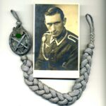 Wehrmacht Schützenschnur der Infanterie mit Trägerfoto