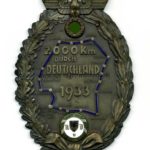 NSKK Plakette/Relief 2000km durch Deutschland 1933 (A.v.D.) DAC&KAC