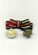 2er Miniatur Preußen Rote Kreuz Medaille 3. Klasse 1898 & Ehrenkreuz für Kriegsteilnehmer 1914