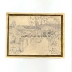 Grabenkunst Zeichnung von St. Aurien Frankreich