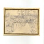 Grabenkunst Zeichnung von St. Aurien Frankreich