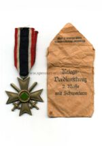 Kriegsverdienstkreuz 2. Klasse mit Schwertern und Verleihungstüte, Rudolf Wächtler & Lange, Mittweida