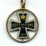 1. Weltkrieg, patriotischer Kettenanhänger "Gott Mit Uns 1914"