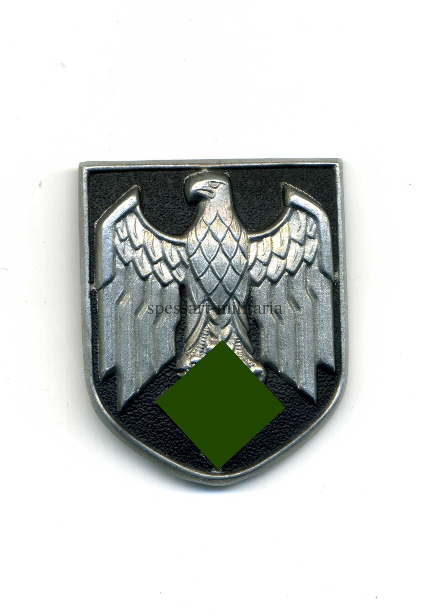 img136z Wehrmacht Heer Afrikakorps Adlerschild für den Tropenhelm – Bild 1