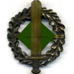 SA-Wehrabzeichen in Bronze (Sportabzeichen), Hst. "W. Redo Saarlautern"