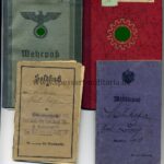 Wehrpass Gruppe mit Soldbuch, Militärpass und DAF Buch aus Siegen