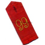 Preußen Einzel Schulterklappe für Mannschaften 2. Oberrheinisches Infanterie-Regiment Nr. 99