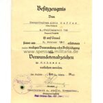 Urkunde Verwundetenabzeichen Schwarz A. San. Abt. 532