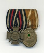 2er Ordensspange, Ehrenkreuz für Frontkämpfer und Schutzwall Ehrenzeichen