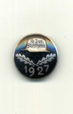 "Der Stahlhelm" Diensteintrittsabzeichen Stahlhelmbund 1927 mit Trägernummer