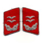 Luftwaffe Oberleutnant oder Waffenoffizier der Flakartillerie Paar Kragenspiegel