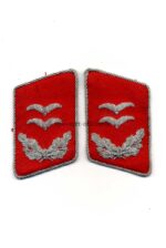 Luftwaffe Oberleutnant oder Waffenoffizier der Flakartillerie Paar Kragenspiegel