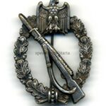 Infanterie Sturmabzeichen in Silber, entnazifiziert (Karl Wurster, Markneukirchen) Buntmetall