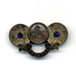 Grabenfertigung Brosche aus Geldmünzen Brüssel 1914/1917 (1.Weltkrieg)