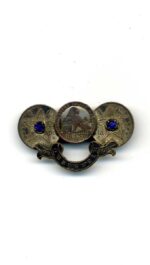 Grabenfertigung Brosche aus Geldmünzen Brüssel 1914/1917 (1.Weltkrieg)