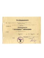 Urkunde Verwundetenabzeichen mattweiß