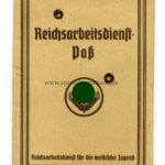 Reichsarbeitsdienst Paß einer Frau aus Oberhausen 8/114