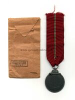 Ostmedaille mit Verleihungstüte, Hst. Metallwarenfabrik Posen, Winterschlacht im Osten 1941/42 -Selten- – Bild 2