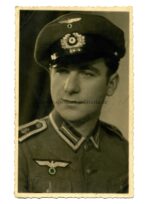 Portrait Kriegsmarine Unteroffizier Küstenartillerie Postkartenformat in Oostende