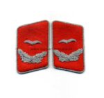 Luftwaffe Leutnant oder Waffenoffizier der Flakartillerie Paar Kragenspiegel