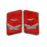 Luftwaffe Leutnant oder Waffenoffizier der Flakartillerie Paar Kragenspiegel