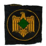 Stoffabzeichen Nationalsozialistischer Reichsbund für Leibesübungen in Bronze ( NSRL ) BeVo - Barmen
