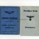 Luftschutzdienstbuch + Kennkarte eines Gruppenführers aus Essen