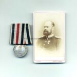 Einzelspange Denkmünze 1870/71 für Nichtkämpfer mit Trägerfoto