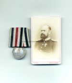 Einzelspange Denkmünze 1870/71 für Nichtkämpfer mit Trägerfoto