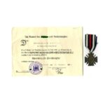 Ehrenkreuz für Frontkämpfer 1914-1918 mit Urkunde