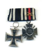 2er Ordensspange Eisernes Kreuz 2. Klasse 1914, Ehrenkreuz für Frontkämpfer