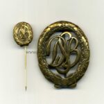 BRD, Deutscher Sportbund (DSB), Sportabzeichen in Bronze mit 18mm Miniaturnadel (Steinhauer & Lück, Lüdenscheid)