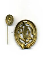 BRD, Deutscher Sportbund (DSB), Sportabzeichen in Bronze mit 18mm Miniaturnadel (Steinhauer & Lück, Lüdenscheid) – Bild 2