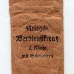 Verleihungstüte Kriegsverdienstkreuz 2. Klasse