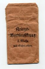 Verleihungstüte Kriegsverdienstkreuz 2. Klasse