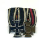 2er Ordensspange Eisernes Kreuz 2. Klasse 1914, Ehrenkreuz für Frontkämpfer