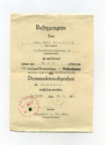 Wehrpass Gruppe Gefreiter aus Mellenbach-Glasbach ausgestellt in Iserlohn 4 Inf. Ers. Batl.37/485 – Bild 2