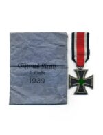 Eisernes Kreuz 2. Klasse 1939 mit Verleihungstüte - Hst. 65 Klein & Quenzer, Oberstein, Kerntyp 3
