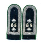 Wehrmacht Heer, Paar Schulterklappen Oberfeldwebel Gebirgsjäger-Regiment 85