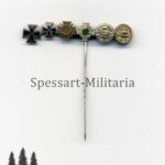 6er Miniatur Anstecknadel EK1, EK2, FEK, TD25, WEU, VWA silber