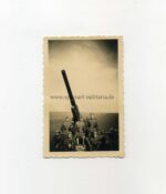Wehrmacht Privataufnahme Flakmannschaft an der Flak 10,5 cm