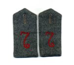 Preußen 1. Weltkrieg Paar Schulterklappen feldgrau für Mannschaften im Königlich Bayerisches 7. Infanterie-Regiment „Prinz Leopold“