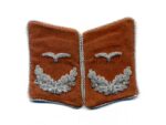 Luftwaffe Paar Kragenspiegel Leutnant Luftnachrichten