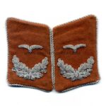 Luftwaffe Paar Kragenspiegel Leutnant Luftnachrichten