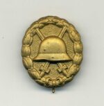 Verwundeten-Abzeichen für die Armee und Kolonialtruppen 1918 in matt Gold, Mint